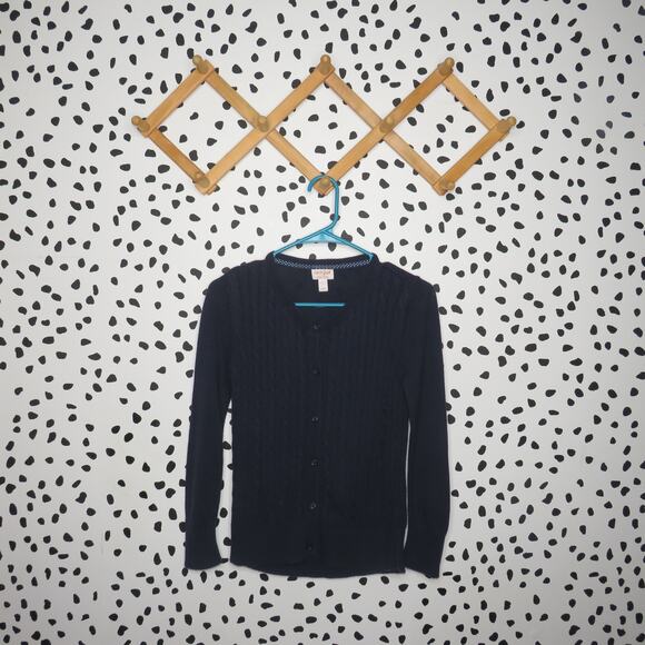 Cat & Jack Other - Cat & Jack Navy Navy Crew Neck Girls Cable School Uniform Cardigan